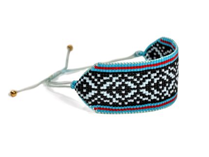 Handmade Al-Sadu Bracelet Big Blue Black,White Made In Spain