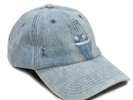 Denim Distressed Smile/ Al-Sadu 3D Print T-Shirt95% Cotton 6%Expandex