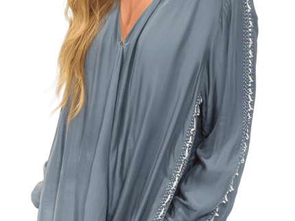 Sky Blue Formal Fitting Abaya - Free Size