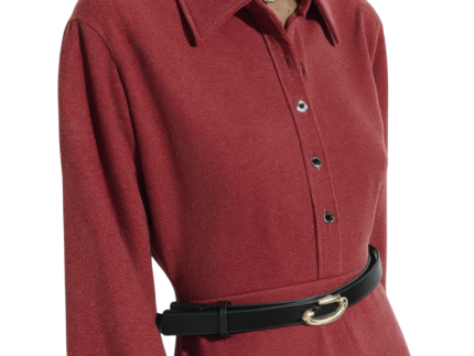 Maroon Party Wear with Black Belt Small Size