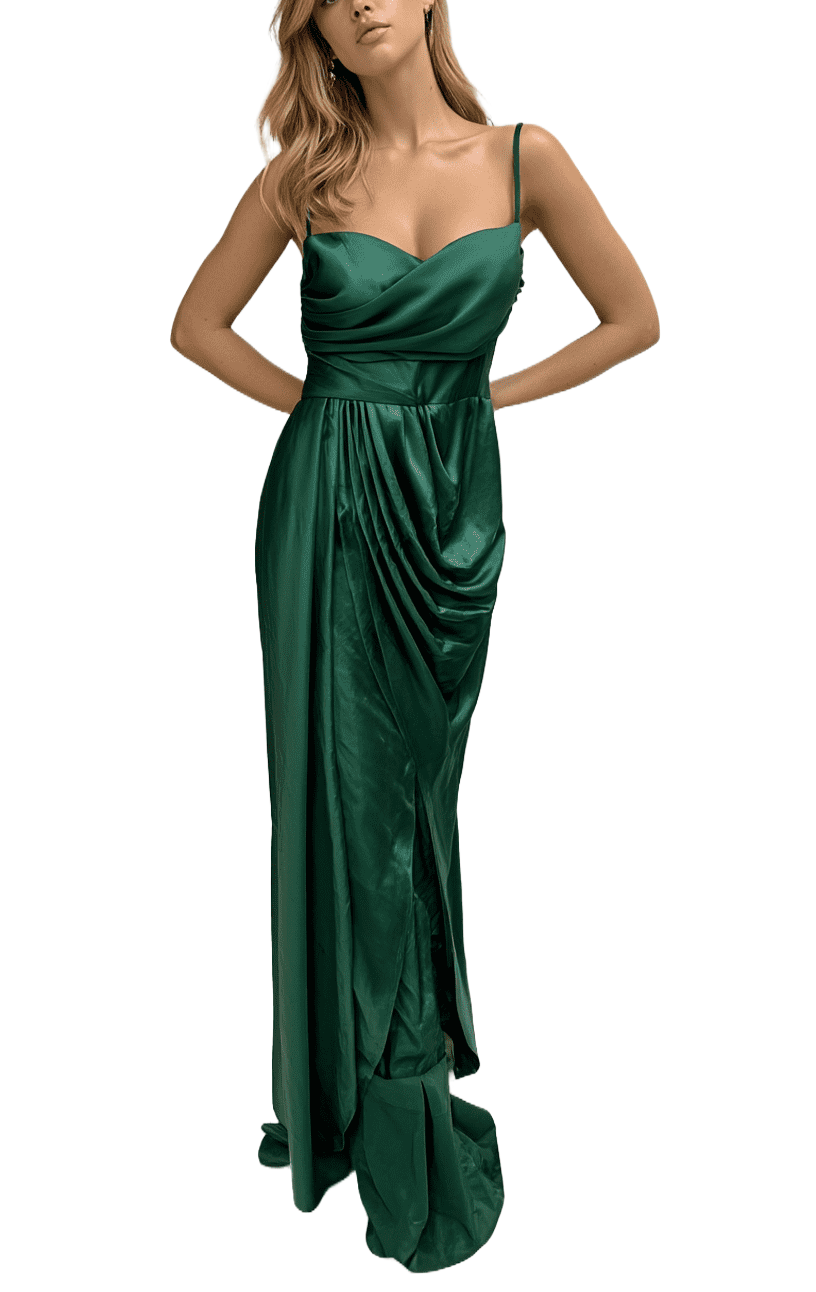 Marwa Ghassan Green Evening Dress Free Size