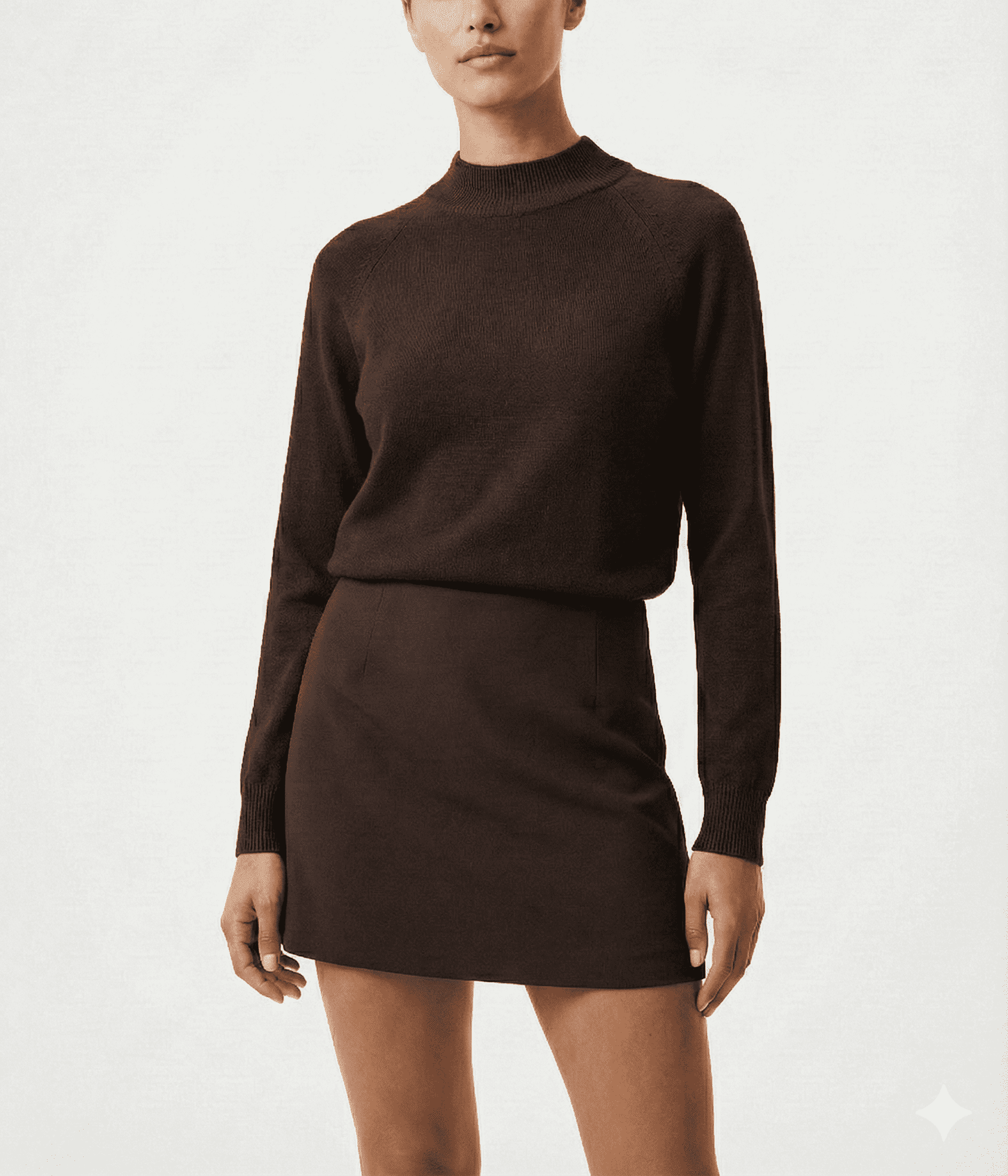 Black Classic Crewneck Knit Sweater